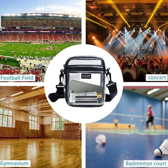 Clear Bag Stadium Approved, TPU Clear Purses Inside Pocket，Crossbody Bag Adjusta - Picture 5 of 5